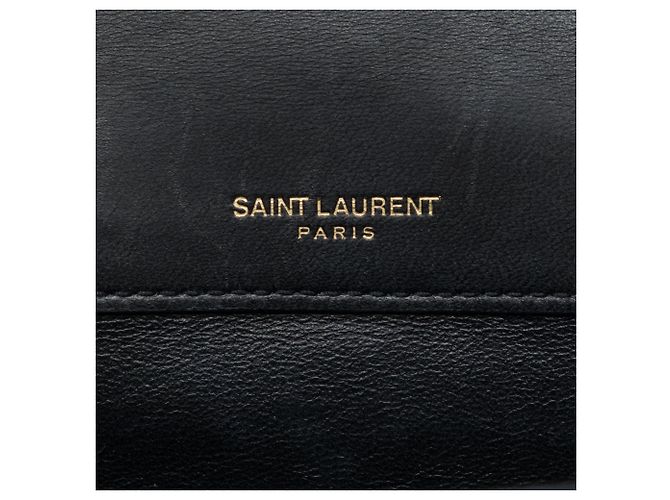 Autre Marque Saint Laurent Vicky Monogram Kettentasche aus schwarzem Lammleder Medium - Ansicht 5