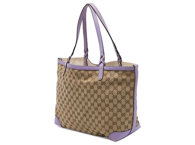 Bolso Tote Gucci Beige Medium GG Canvas Craft Tote - vista 2