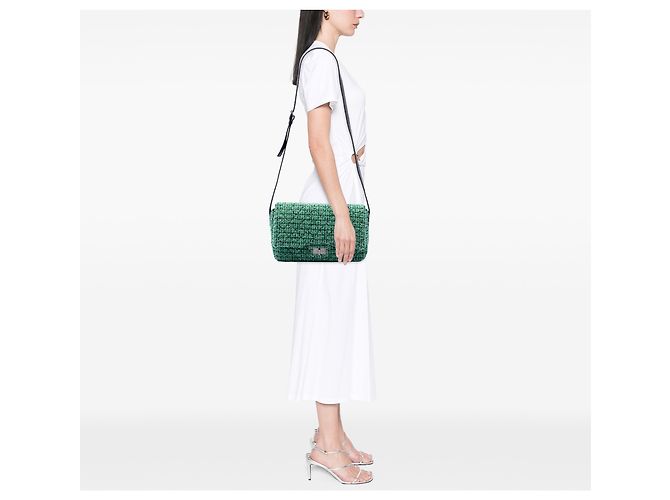 Chanel Green Jumbo Quilted Tweed Reissue 2.55 Easy Messenger Flap Grün - Ansicht 6