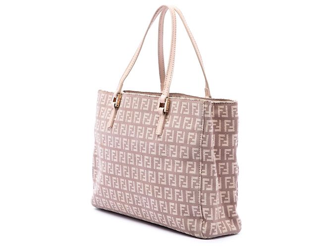 Borsa Tote Fendi Small Zucchino Canvas Rosa - vista 2