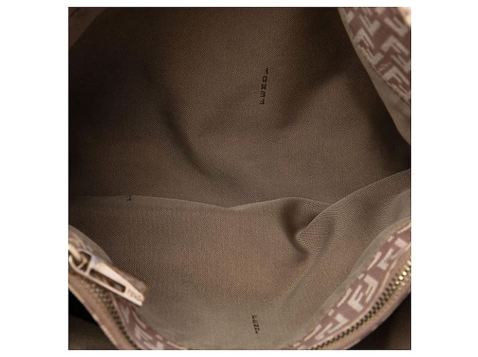 Borsa Tote Fendi Small Zucchino Canvas Rosa - vista 4