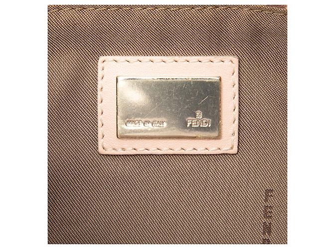 Borsa Tote Fendi Small Zucchino Canvas Rosa - vista 5
