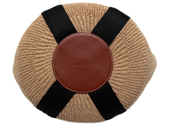 Cabide Woody Large em Ráfia Bege Chloé - vista 3