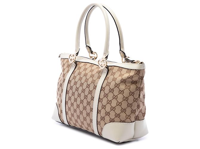Gucci Lovely Tote aus beigem GG Canvas - Ansicht 2