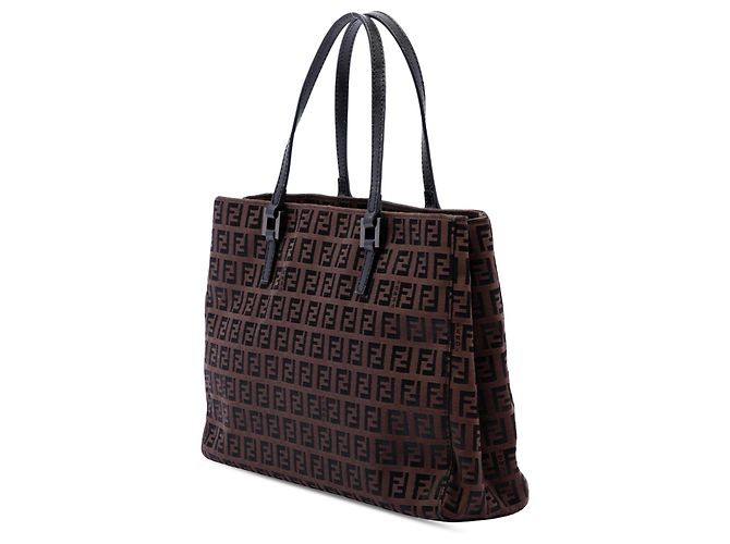 Fendi Zucchino Canvas Tote braun Dunkelbraun - Ansicht 2