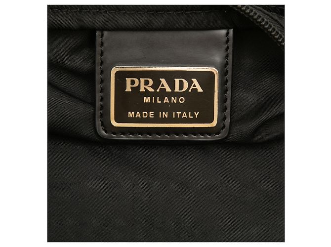 Prada Sac crossbody en Tessuto noir avec fermeture éclair - vue 5