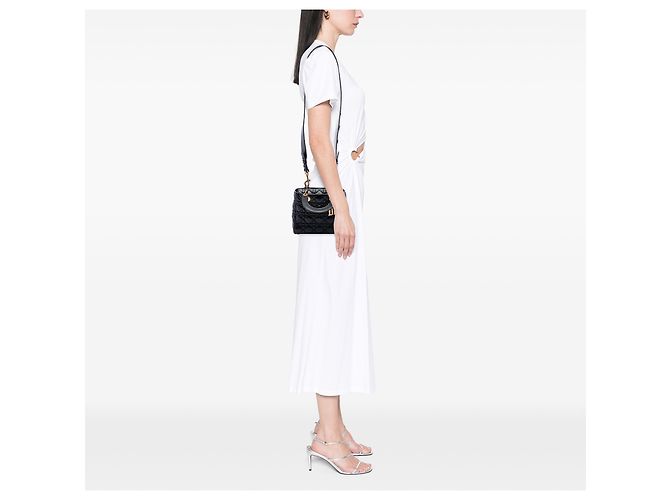 Dior Black Small Crinkled Patent Cannage My ABCDior Lady Dior Schwarz - Ansicht 6