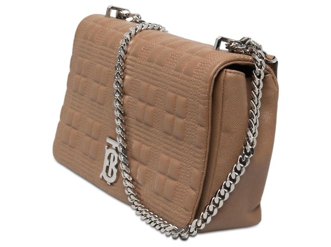 Burberry Brown Medium Quilted Lambskin Lola Crossbody - vista 2