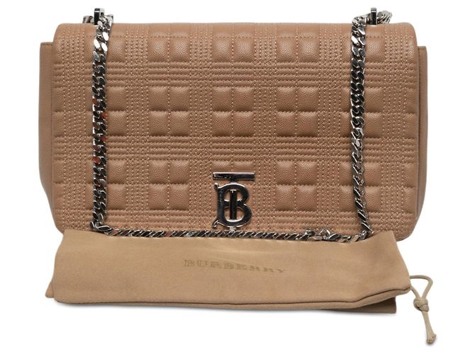 Burberry Brown Medium Quilted Lambskin Lola Crossbody - vista 7