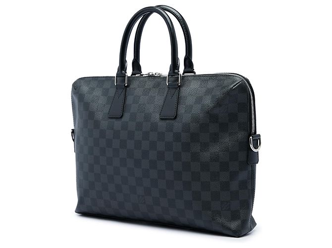 Louis Vuitton Black Damier Graphite Porte Documents Jour Negro - vista 2