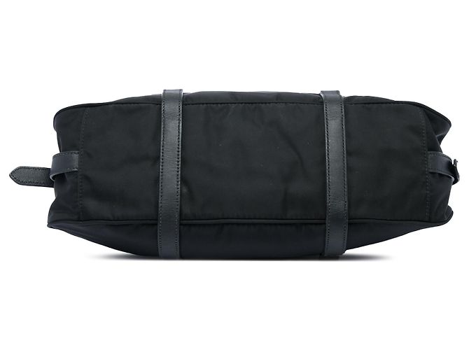 Borsa Satchel Prada in Tessuto con rifiniture in vitello morbido nero - vista 3