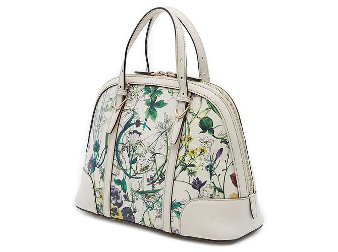 Bolso Gucci Flora Nice Dome Small de piel blanca Blanco - vista 2