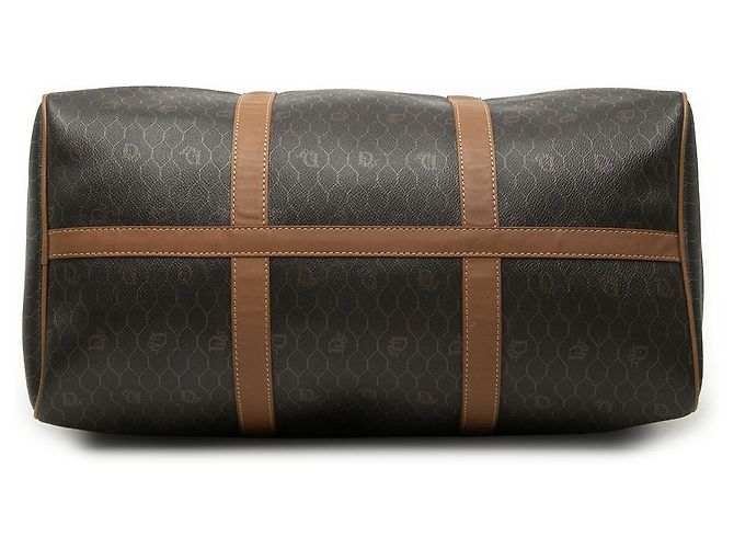 Dior Boston Bag aus beschichtetem Canvas mit schwarzem Wabenmuster - Ansicht 3
