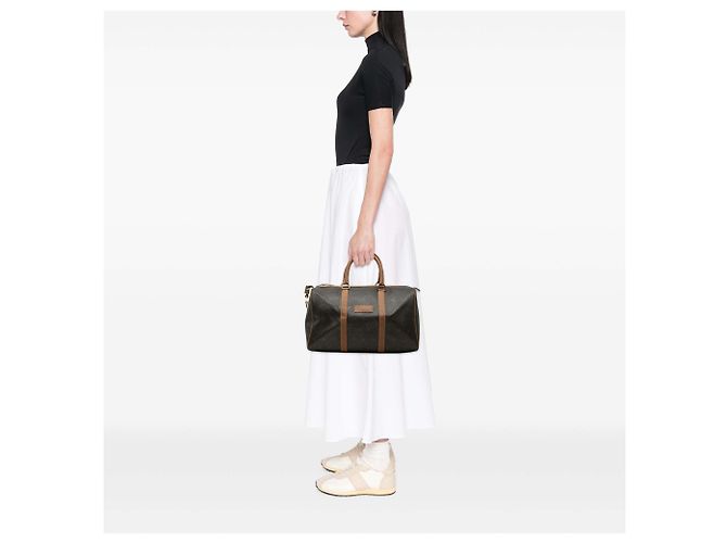 Dior Boston Bag aus beschichtetem Canvas mit schwarzem Wabenmuster - Ansicht 6