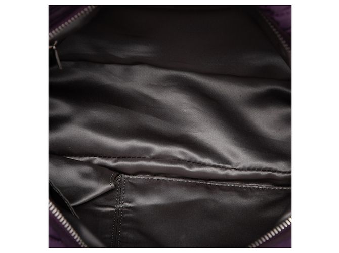 Bolso de hombro Chanel Bubble de nailon acolchado morado Púrpura - vista 4