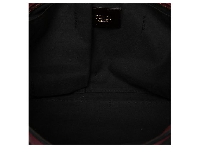 Borsa Satchel Fendi Large Pequin Canvas Marrone - vista 4
