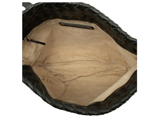 Bottega Veneta Borsa a tracolla Intrecciato in nappa nera - vista 4