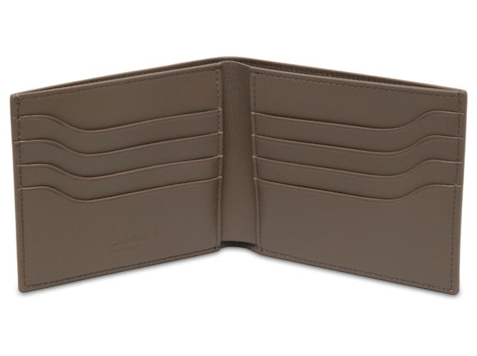 Portafoglio bifold Loro Piana in vitello testurizzato marrone - vista 5