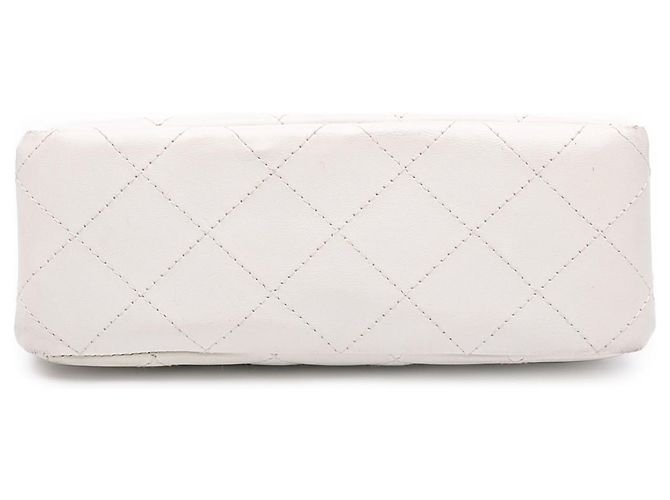 Bolsa de Ombro Chanel White CC Quilted Lambskin Branco - vista 3