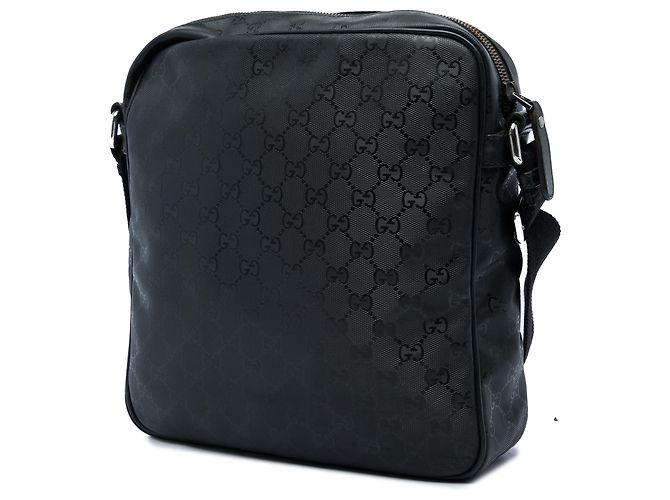 Borsa crossbody Gucci nera con stampa GG Nero - vista 2