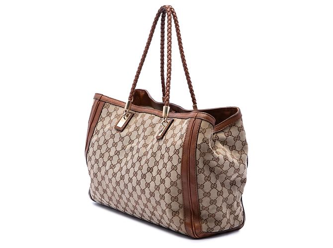 Gucci Bella Tote aus beigem GG Canvas - Ansicht 2