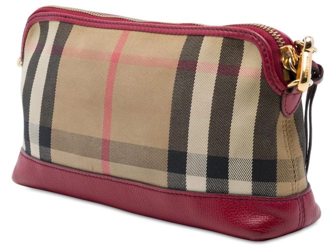 Borsa Satchel Convertibile Derby Abingdon Burberry in Tela House Check Marrone - vista 2