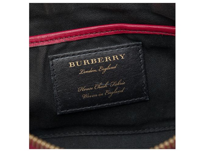 Borsa Satchel Convertibile Derby Abingdon Burberry in Tela House Check Marrone - vista 5