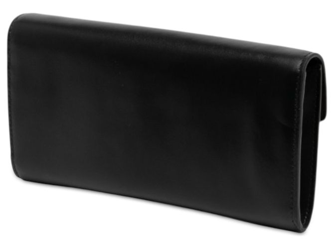 Miu Miu Wallet on Strap aus weichem schwarzem Kalbsleder mit Logo - Ansicht 2