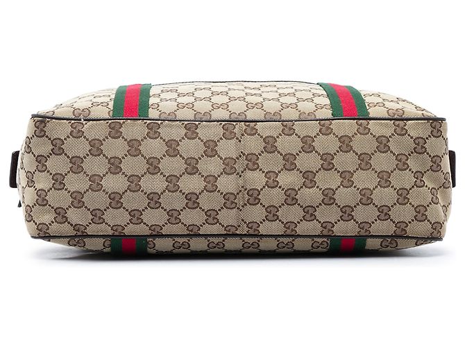 Gucci Beige GG Canvas Web Business Bag - view 3