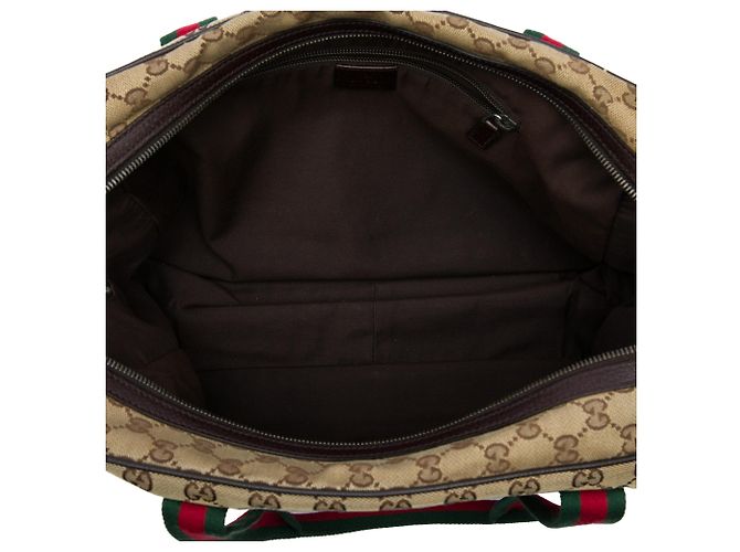 Gucci Beige GG Canvas Web Business Bag - view 4