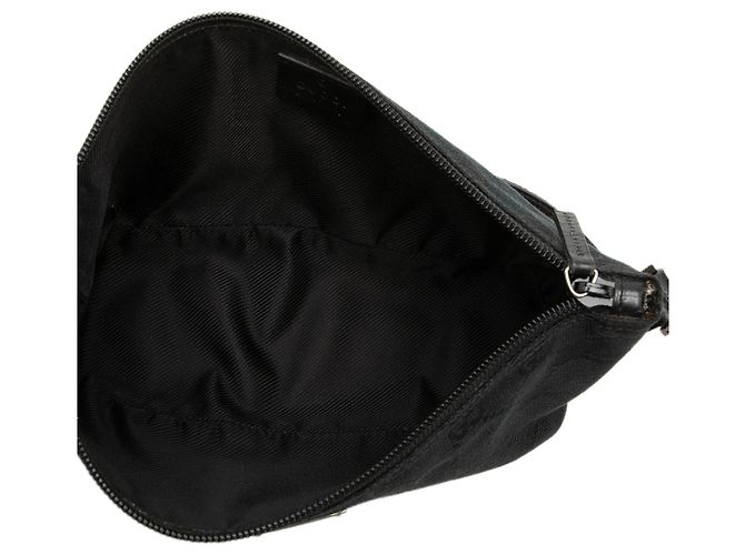 Gucci Black GG Canvas Web Boat Noir - vue 4