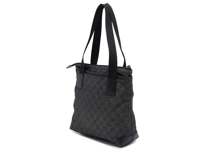 Bolso Tote Gucci de denim GG negro - vista 2