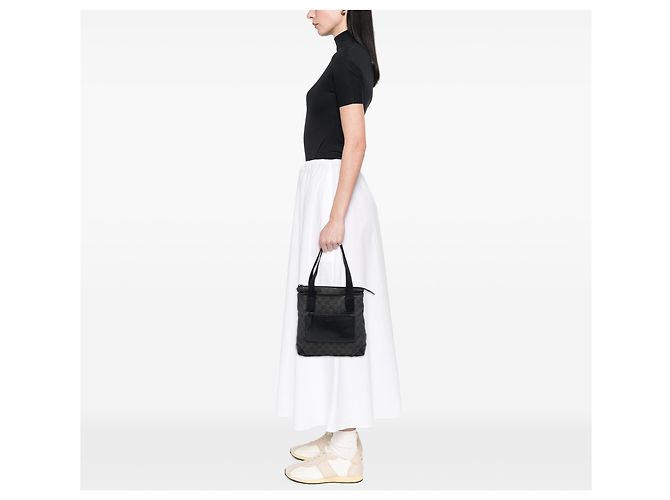 Bolso Tote Gucci de denim GG negro - vista 6