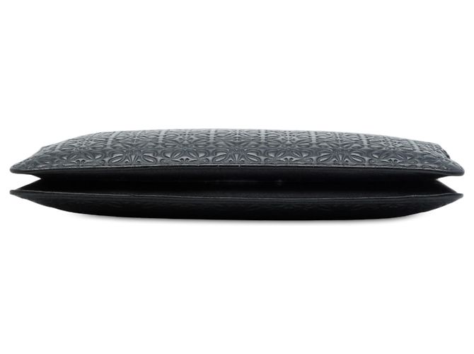 Pouch doppia piatta LOEWE in vitello con Anagramma impresso nero - vista 3