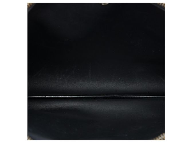 Pouch doppia piatta LOEWE in vitello con Anagramma impresso nero - vista 4