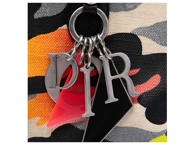 Dior Yellow Anselm Reyle Medium Canvas Camouflage Tote Gelb - Ansicht 6