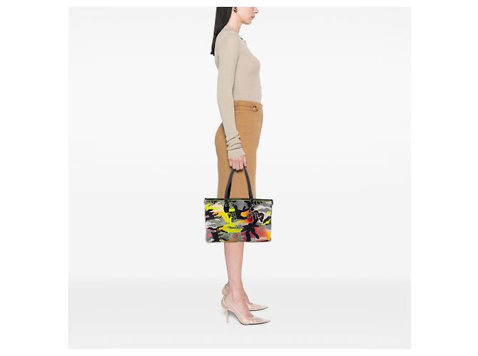 Dior Yellow Anselm Reyle Medium Canvas Camouflage Tote Gelb - Ansicht 7