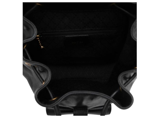 Bamboo Mochila Mini Gucci em couro de bezerro preto com cordão e bambu - vista 4