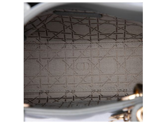 Dior Gray Small Lambskin Cannage My ABCDior Lady Dior Marrom - vista 4