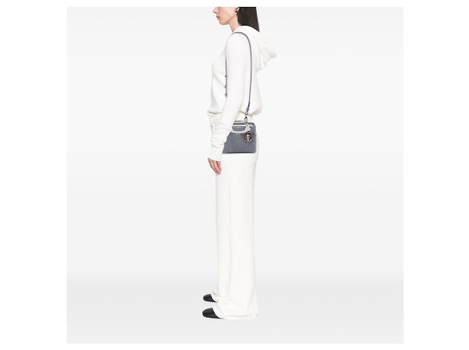 Dior Gray Small Lambskin Cannage My ABCDior Lady Dior Marrom - vista 6