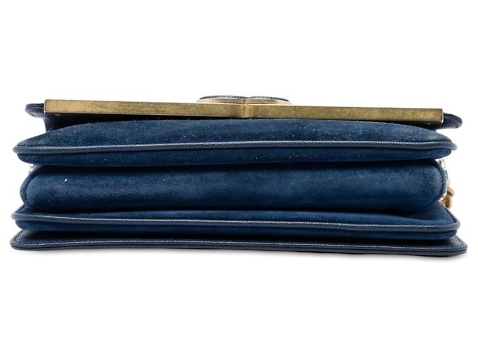 Chanel Blue CC Stitched Caviar and Suede Lady Coco Flap Azul Azul escuro - vista 3