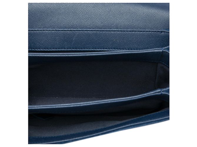 Chanel Blue CC Stitched Caviar and Suede Lady Coco Flap Azul Azul escuro - vista 4