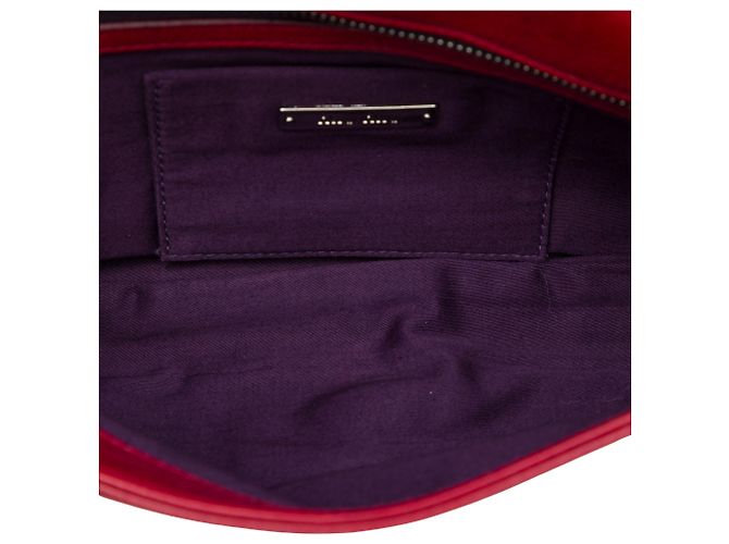 Borsa a tracolla Miu Miu in eco-pelliccia rossa con cristalli Rosso - vista 4