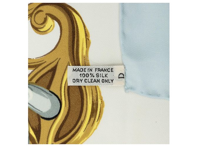 Hermès White Brides de Gala Seidentuch 90 Weiß - Ansicht 6