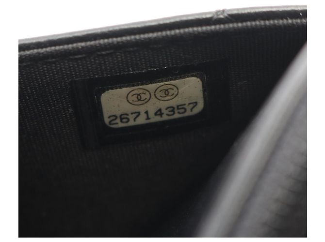 Chanel Black CC Quilted Studded Lambskin 18K Lucky Charms Wallet On Chain Nero - vista 5