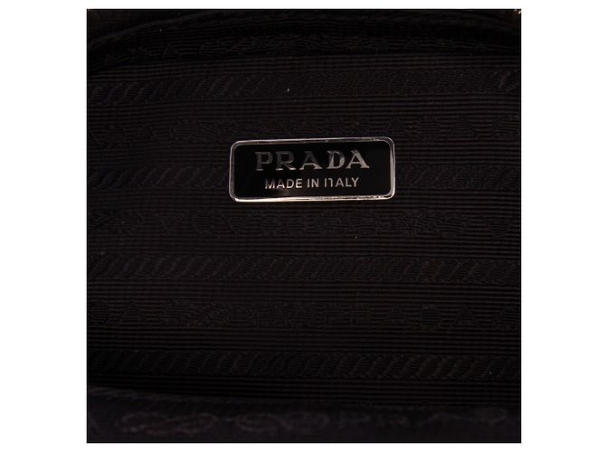 Pochette pour téléphone Prada en cuir brossé noir mini - vue 5