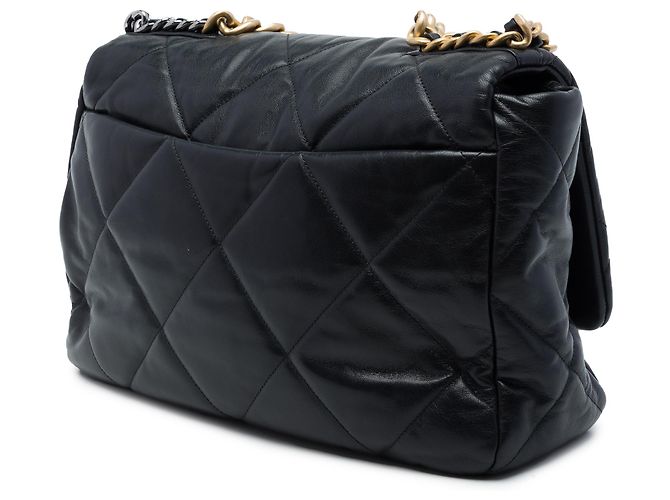 Chanel Black Maxi Lambskin 19 Flap Schwarz - Ansicht 2