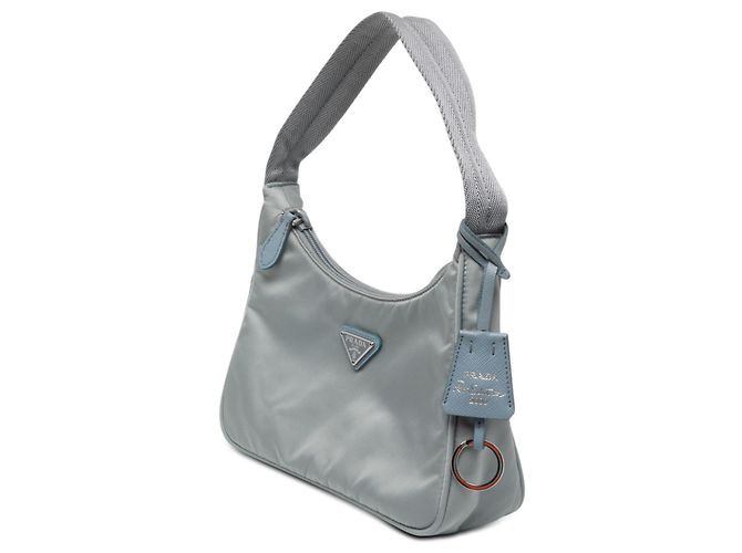 Sac à épaule Prada Blue Mini Tessuto Re Edition 2000 Bleu Bleu clair - vue 2