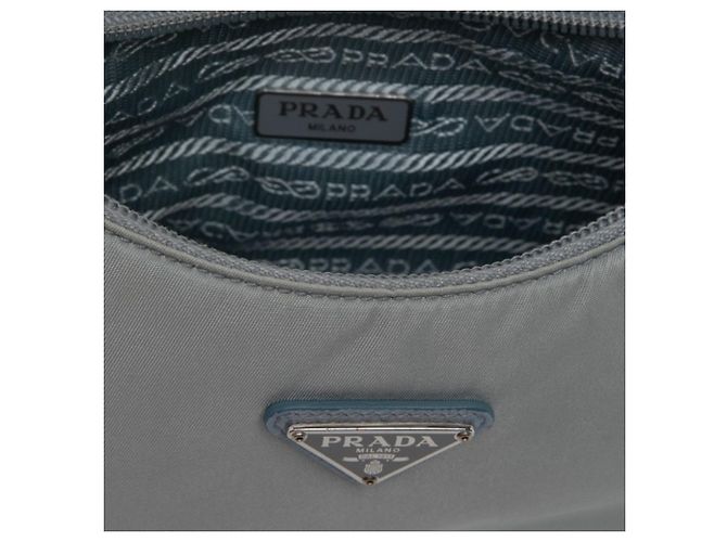 Sac à épaule Prada Blue Mini Tessuto Re Edition 2000 Bleu Bleu clair - vue 5