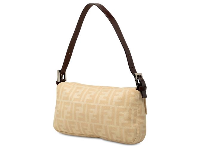Fendi Baguette Tasche aus beige Zucca Canvas - Ansicht 2